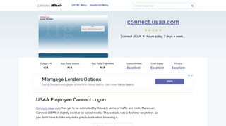 Connect.usaa.com website. USAA Employee Connect Logon.