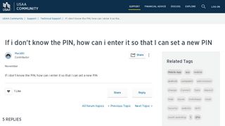 If i don't know the PIN, how can i enter it so tha... - USAA Community ...