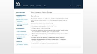 Claims Service | Auto Insurance | USAA