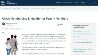 USAA Membership Eligibility for Family Members - USAA Community ...