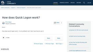 How does Quick Logon work? - USAA Community - 166245