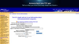 FCC Form 499 Filer Database - Federal Communications Commission