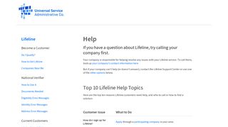Help - Lifeline Support Program - USAC.org