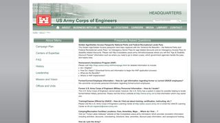 Frequently Asked Questions -- Headquarters U.S. ... - usace - Army.mil