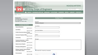 Headquarters U.S. Army Corps of Engineers > Contact