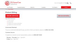 Patient Billing | View & Pay Bill Online - usacs