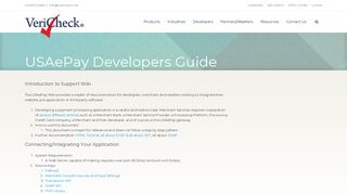 USAePay Developers Guide | Vericheck Inc