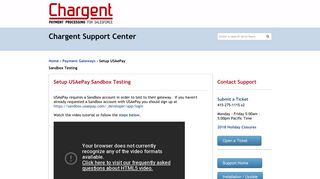 Chargent | Setup USAePay Sandbox Testing