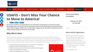 USAFIS - Home | Don't Miss Your Chance to Move to America!