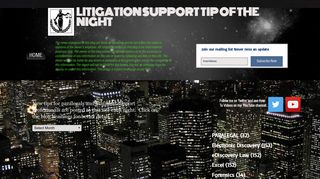 USAfx - Litigation Support Tip of the Night