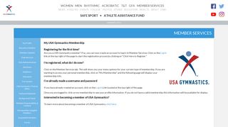 USA Gymnastics | My USA Gymnastics Membership