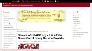 Beware of USAGC.org - it is a Fake Green Card Lottery Service Provider