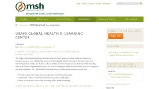 USAID Global Health E-Learning Center | Management Sciences for ...