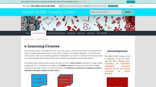 e-Learning Courses - Global Health Training Centre