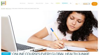 5 Free Online Courses Every Global Health Junkie should Take : PSI