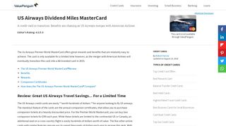 US Airways MasterCard | Credit Card Review - ValuePenguin