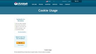 Cookie Usage - USAMail1 - International Mail Forwarding and ...