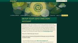 Setup Your USAO OneLogin Account | University of Science and Arts ...