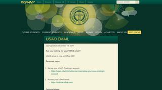 USAO Email | University of Science and Arts of Oklahoma