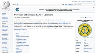 University of Science and Arts of Oklahoma - Wikipedia