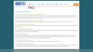 USATestprep - Frequently Asked Questions