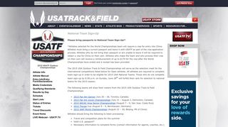 USA Track & Field - Team Sign-Up - usatf