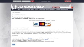 USA Track & Field - Club Application - Usatf