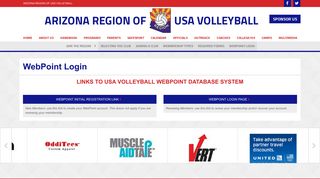 WebPoint Login - Arizona Region Volleyball