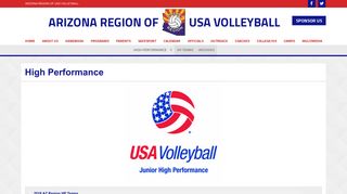 High Performance - Arizona Region Volleyball