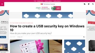 How to create a USB security key on Windows 10 | Windows Central