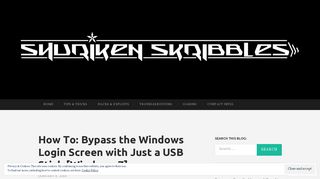 How To: Bypass the Windows Login Screen with Just a USB Stick ...