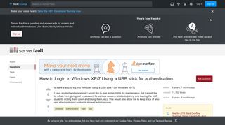 How to Login to Windows XP/7 Using a USB stick for authentication ...