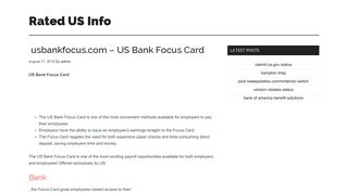 usbankfocus.com - US Bank Focus Card - Rated US Info