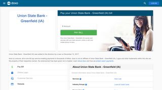 Union State Bank - Greenfield (IA): Login, Bill Pay, Customer Service ...