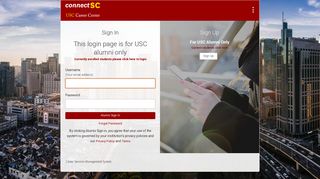 This login page is for USC alumni only - Symplicity