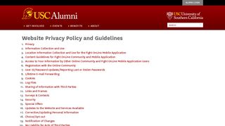 USC Alumni Association | Terms of Use