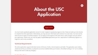 About the USC Application - USC Graduate Admission