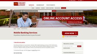 Credit Union Mobile Banking Services - USC Credit Union