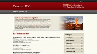 View all jobs at USC - Search our Job Opportunities at USC