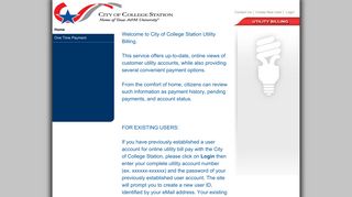 Click2Gov Utility Billing - City of College Station