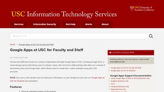 Google Apps at USC for Faculty and Staff | IT Services | USC