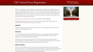 USC Invited Guest Registration