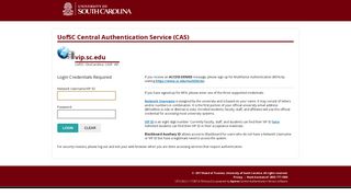 UofSC Central Authentication Service (CAS)