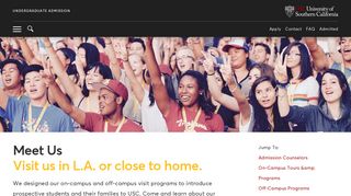 Meet Us | USC Undergraduate Admission