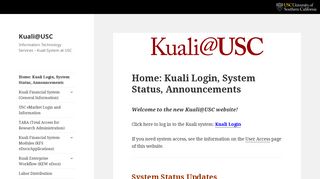 USC-FBS - kuali - User Guides and Training