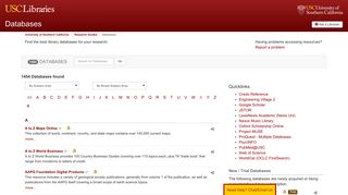 Databases - USC Libraries Research Guide - University of Southern ...