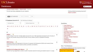 Databases: O - USC Libraries Research Guide - University of ...