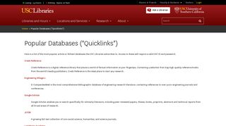 Popular Databases (