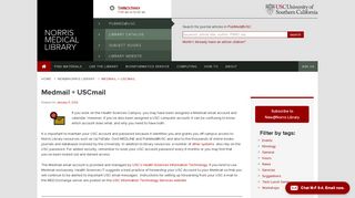 Medmail + USCmail | Norris Medical Library | USC
