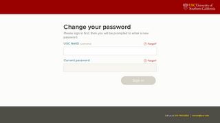Change your USC NetID password - University of Southern California